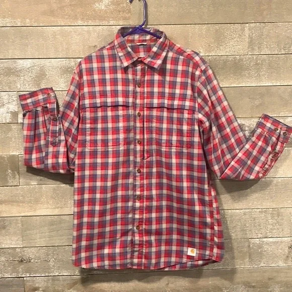 Carhartt force relaxed fit button down shoe size medium - Picture 1 of 10